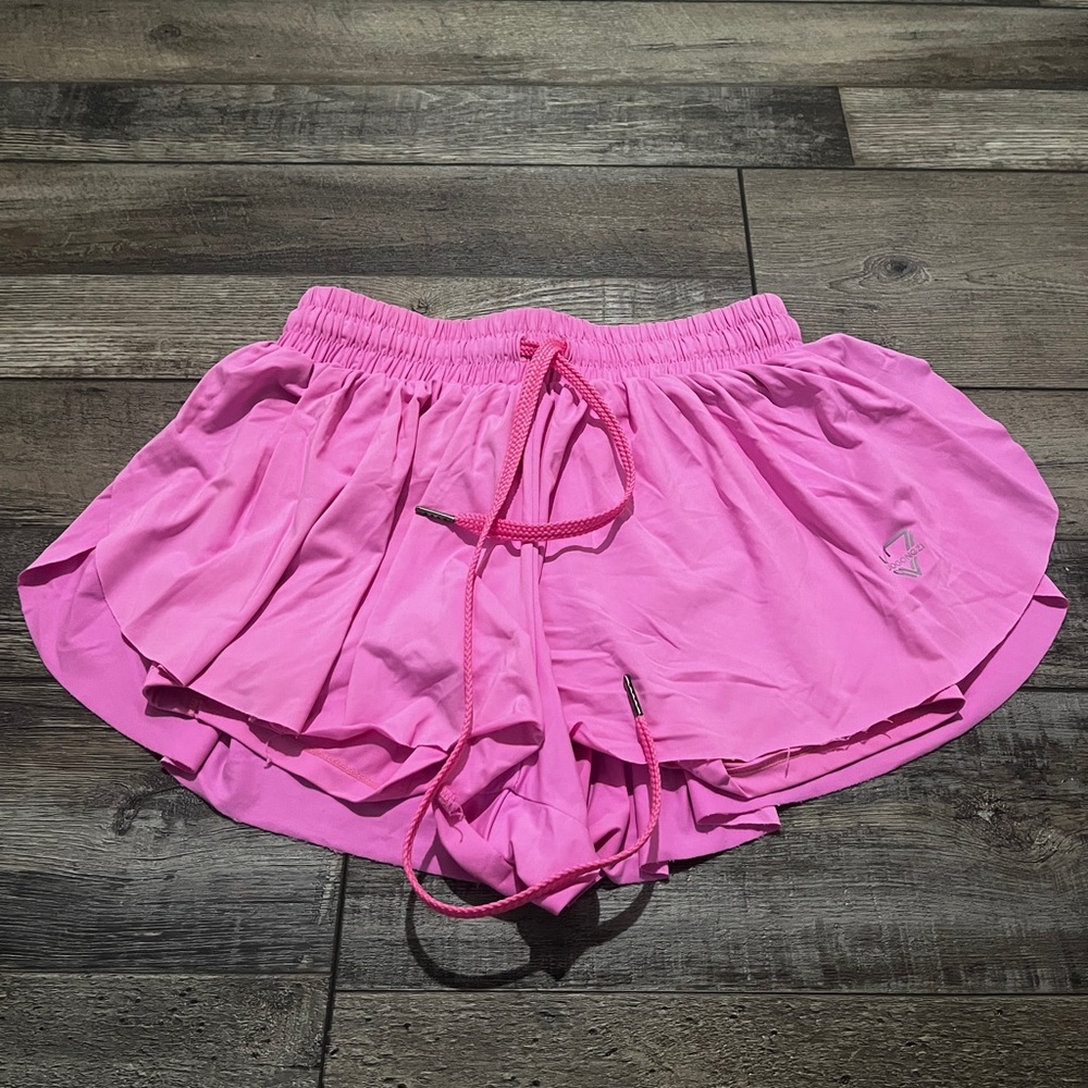 Pink butterfly shorts